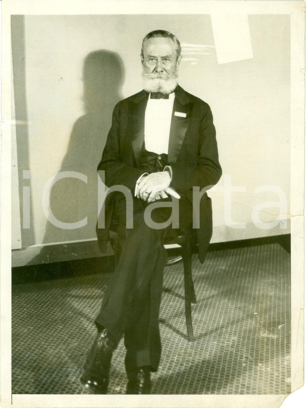 Fotografia d epoca originale 1920 ca NEW YORK Geologo Bailey WILLIS ritratto Fotografia DANNEGGIATA 1