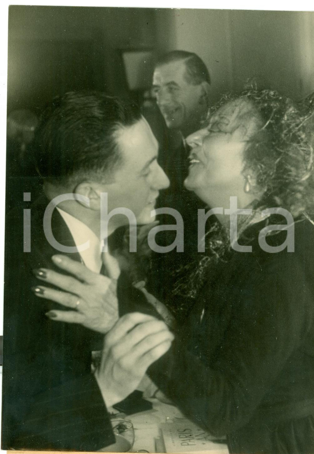 Fotografia d epoca originale 1950 PARIS CÃ©cile SOREL con Roland JOUSELLIN Parisiens de Paris Fotografia 1