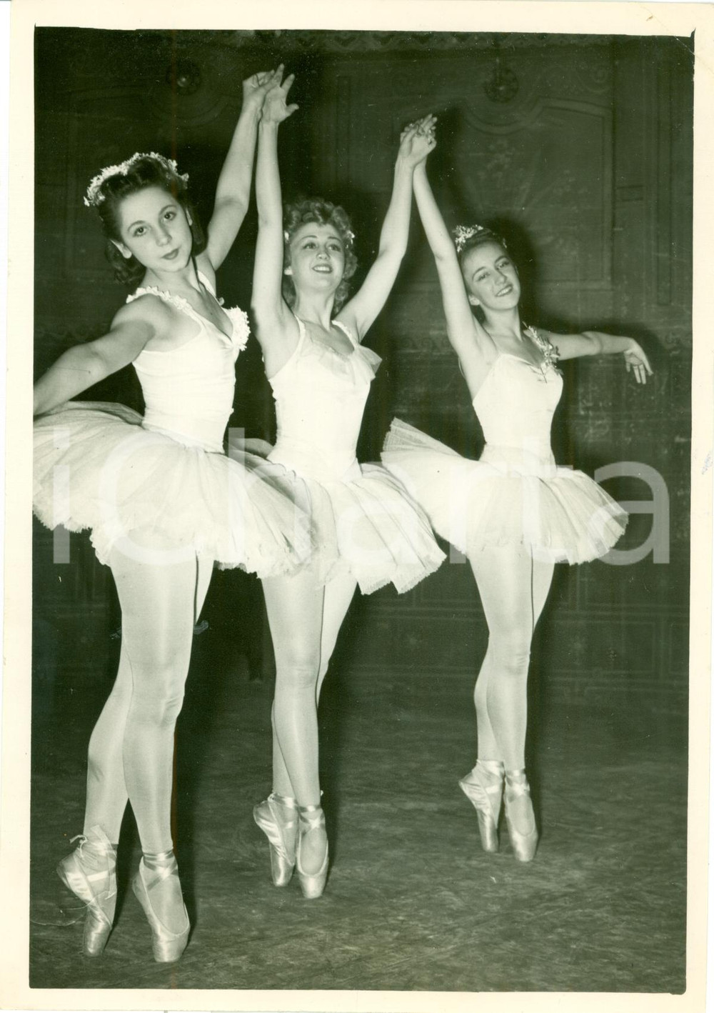 Fotografia d epoca originale 1939 PARIS Ballerine PELISSIER, ROUBAUD e ACREUZE premiate al Conservatoire Foto 1