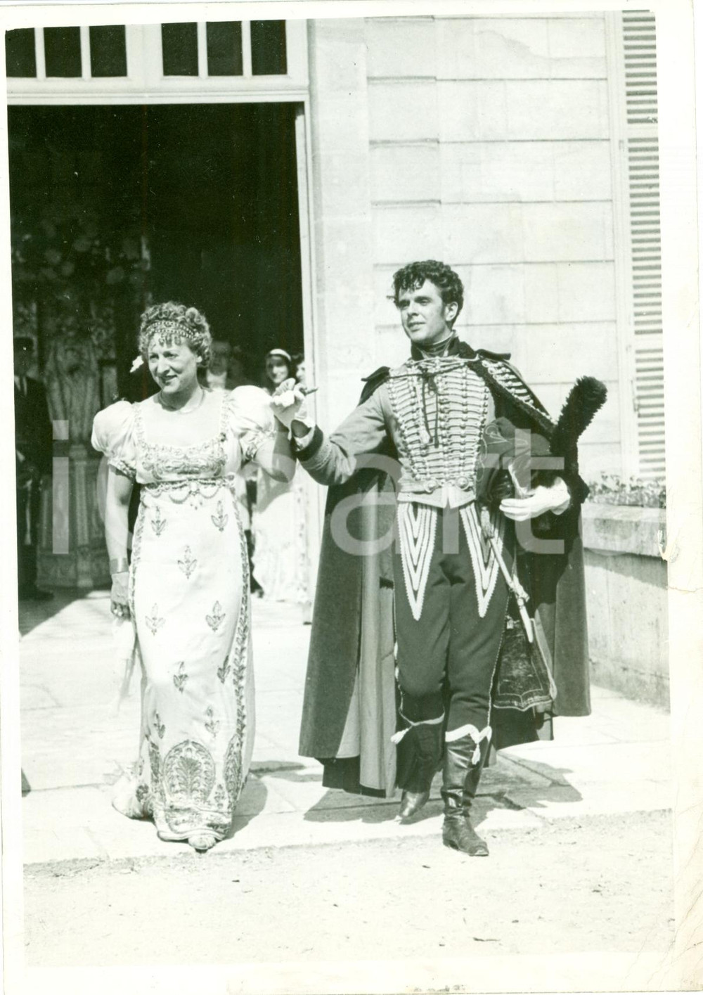 Fotografia d epoca originale 1934 PARIS Jeanne PROVOST Pierre FAUBERT costume di scena ImpÃ©ratrice des Roses 1
