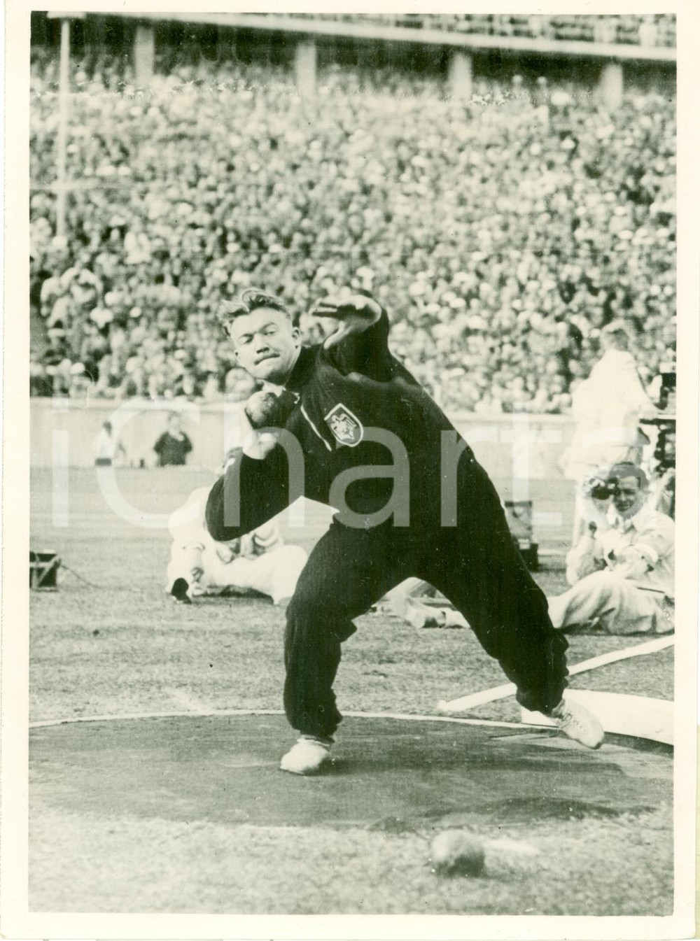 Fotografia d epoca originale 1936 BERLIN Olimpiadi Hans Otto WOELLKE campione getto del peso FOTOGRAFIA 1
