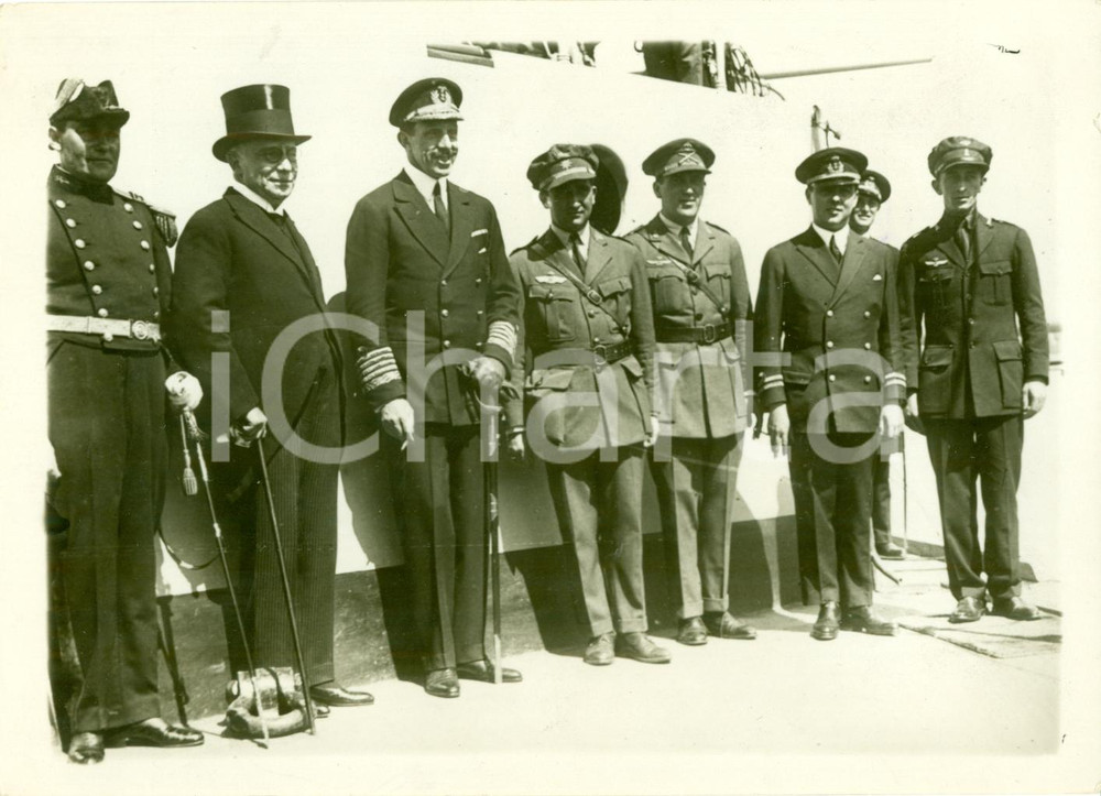 Fotografia d epoca originale 1926 SPAGNA Alfonso XIII aviatore Ramon FRANCO raid aereo ARGENTINA Fotografia 1