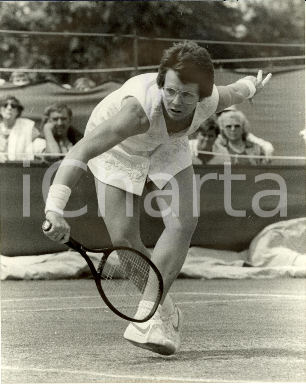 Fotografia d epoca originale 1983 BECKENHAM UK TENNIS Billie Jean KING vs Barbara POTTER Photo 1