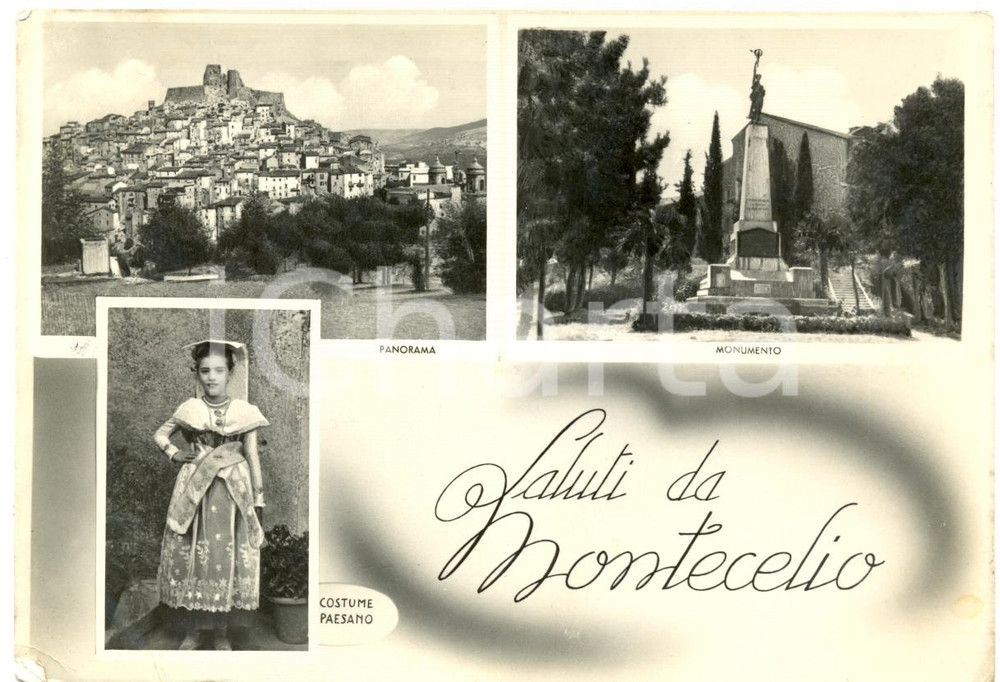 Cartolina originale da collezione 1950 GUIDONIA RM Frazione MONTECELIO Vedutine panoramiche Cartolina FG VG 1