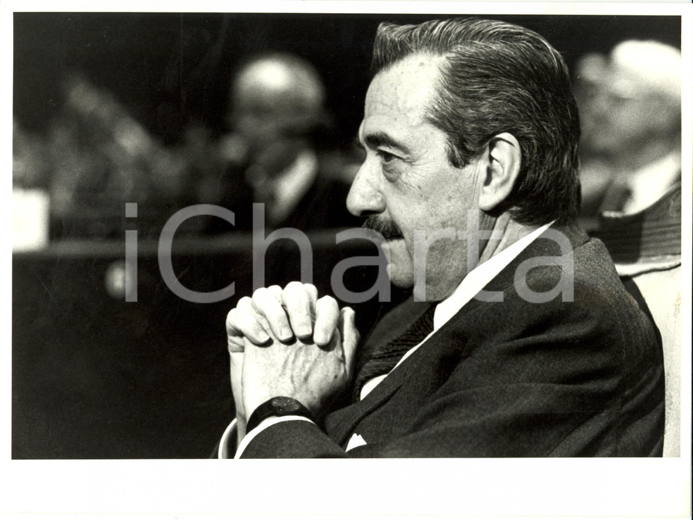 Fotografia d epoca originale 1985 ca PARIS Raul ALFONSIN Presidente della Repubblica ARGENTINA Fotografia 1