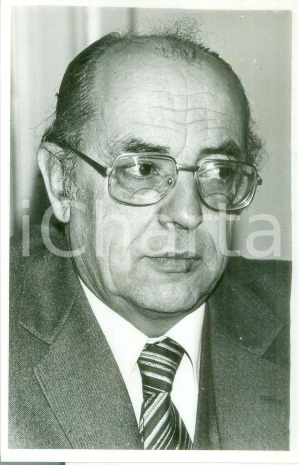 Fotografia d epoca originale 1985 ca FRANCE Ritratto del politico Henri GOETSCHY Fotografia 1