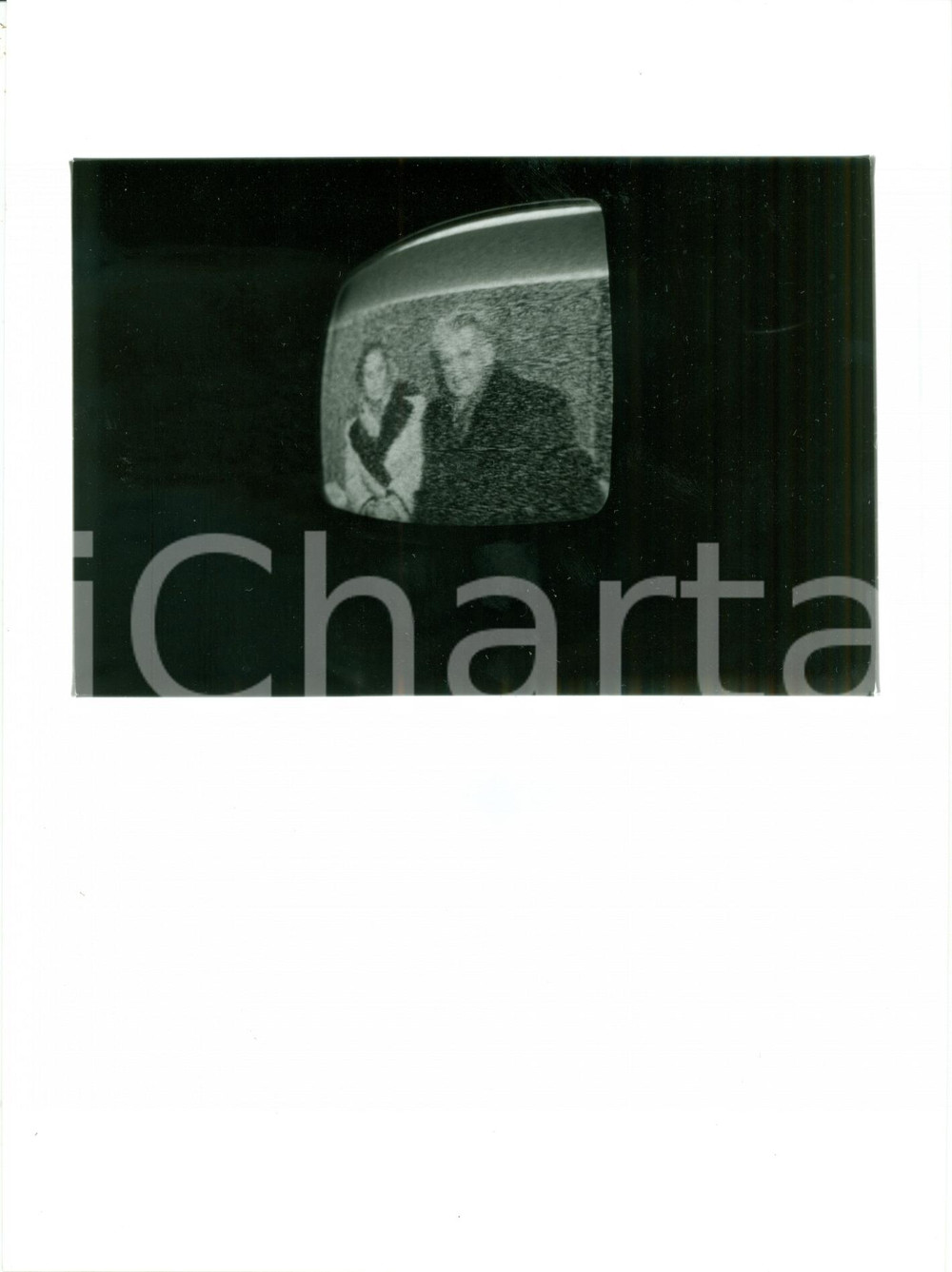 Fotografia d epoca originale 1989 BUCAREST ROMANIAN REVOLUTION Tv rumena trasmette processo Nicolae CEAUSESCU 1