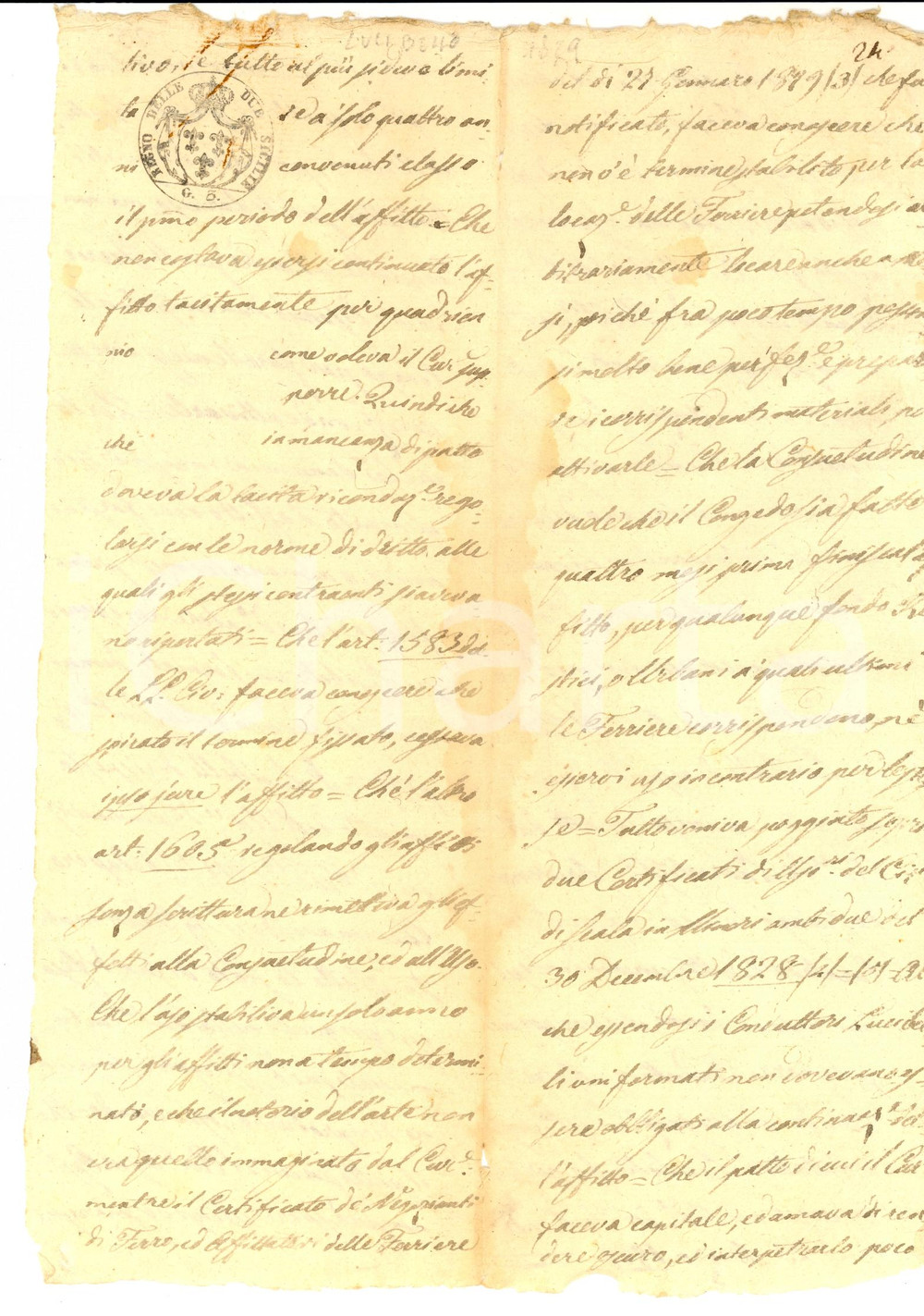 Documento originale, autentico 1829 NAPOLI Alessandro e Francesco LUCIBELLO vs principi BONITO per ferriera 1