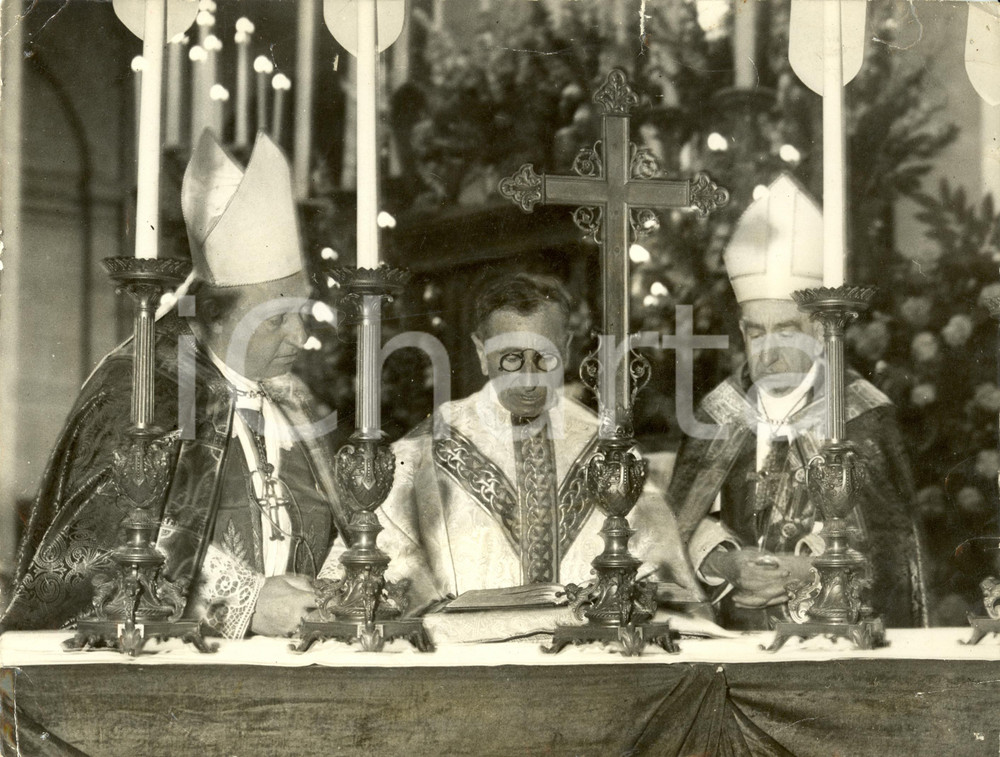 Fotografia d epoca originale 1945 PARIGI F JeanJulien WEBER nominato vescovo STRASBURGO Foto DANNEGGIATA 1