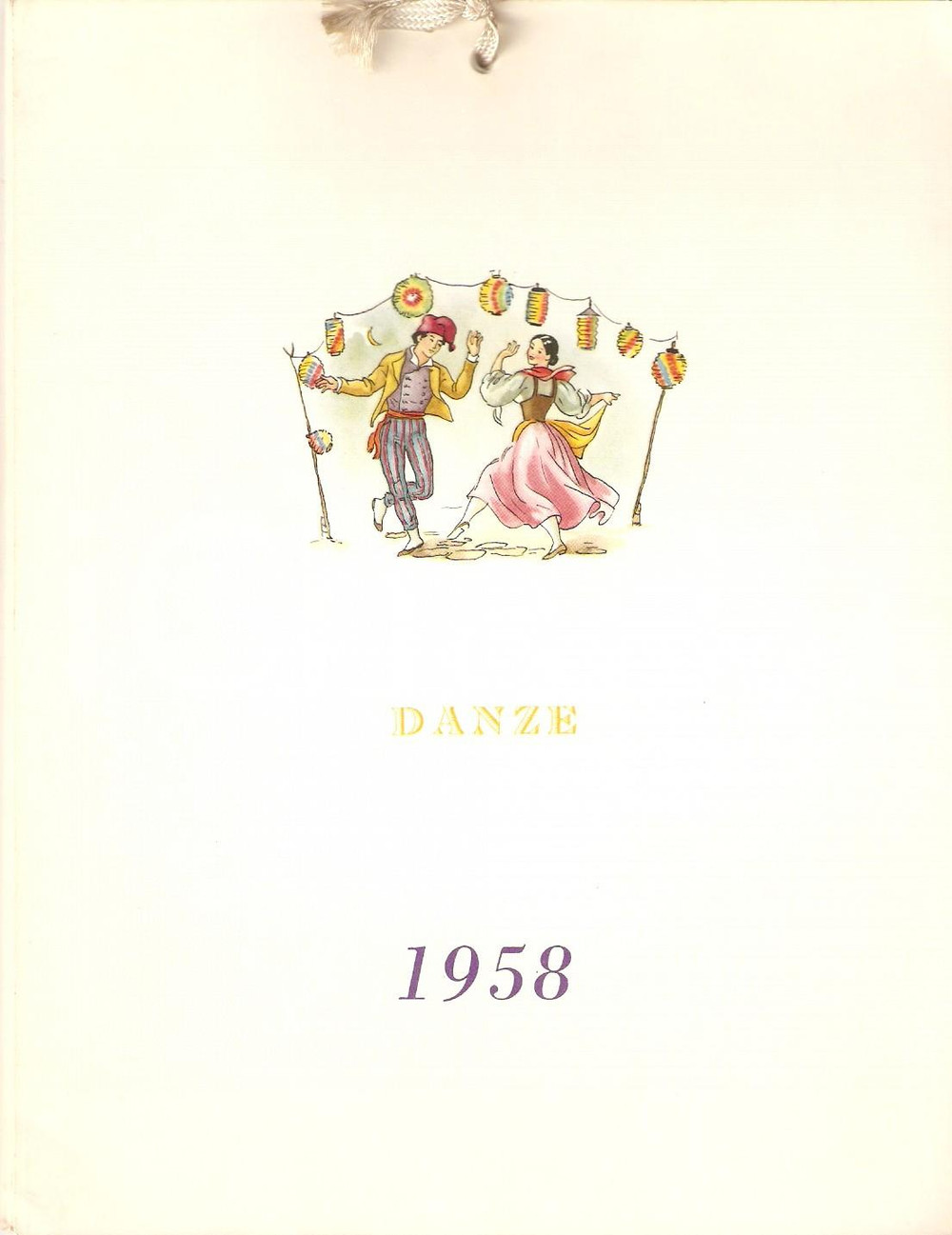 Oggetto da collezione cartaceo 1958 MILANO Casa MAMMA DOMENICA Calendario Danze  ILLUSTRATO 1