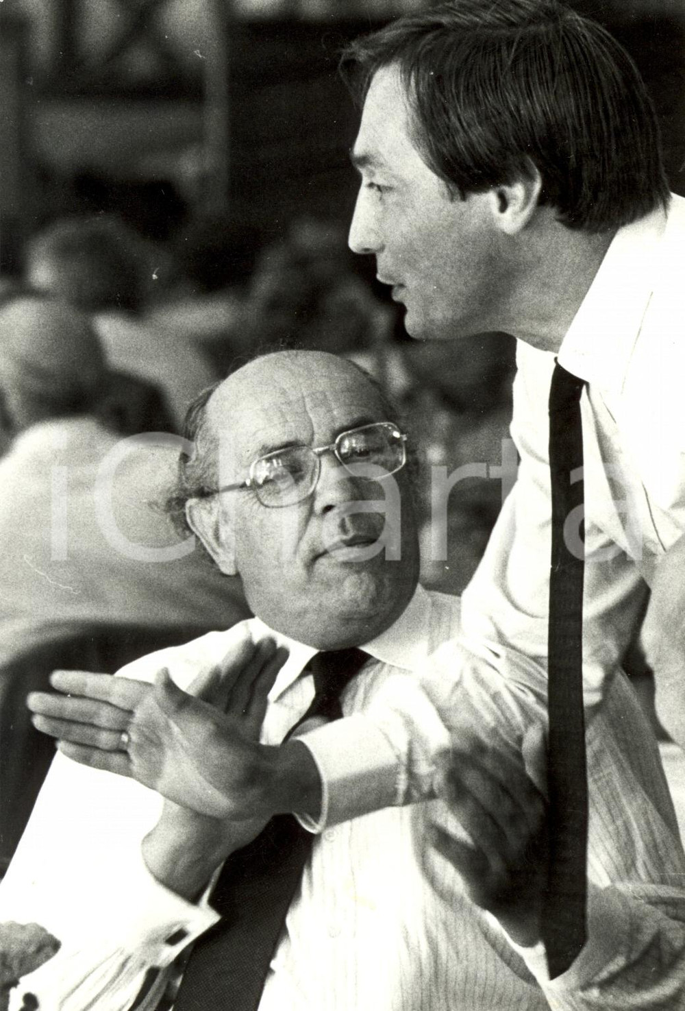 Fotografia d epoca originale 1986 COLMAR F Henri GOETSCHY et JeanMarie BOCKEL Foire aux VINS Photographie 1