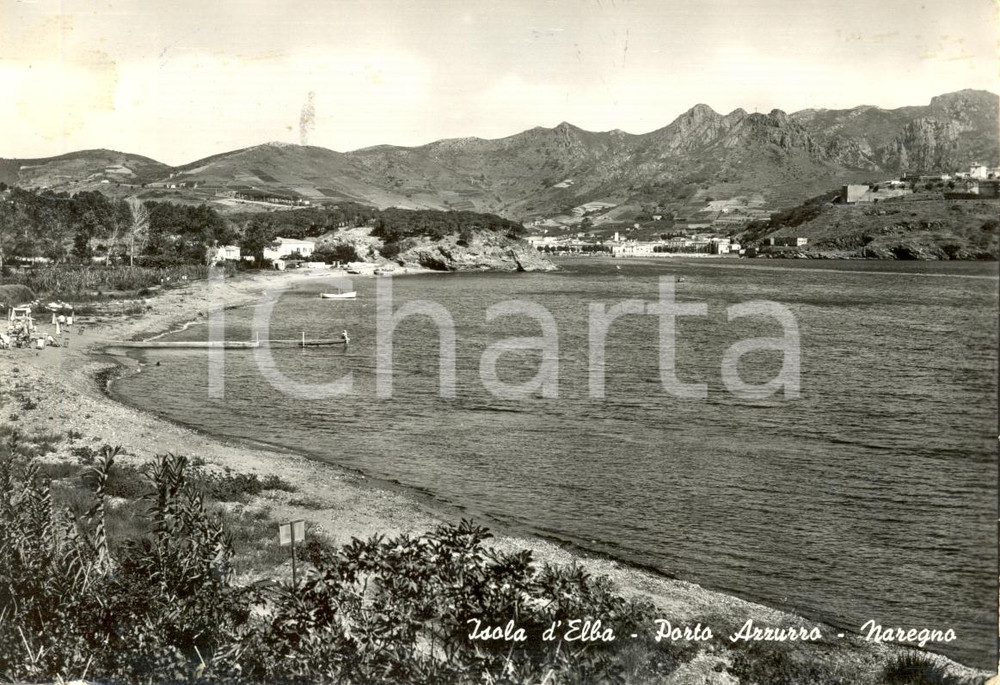 Cartolina originale da collezione 1960 ISOLA D ELBA LI Veduta generale di PORTO AZZURRO Cartolina postale FG VG 1
