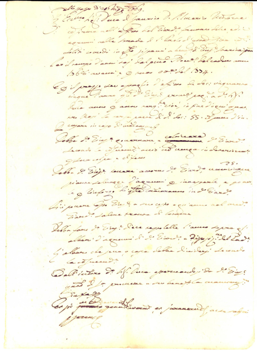 Documento originale, autentico 1769 SORRENTO NA Duca Almerico MONFORTE DI LAURITO rinnova affitto agrumeto 1