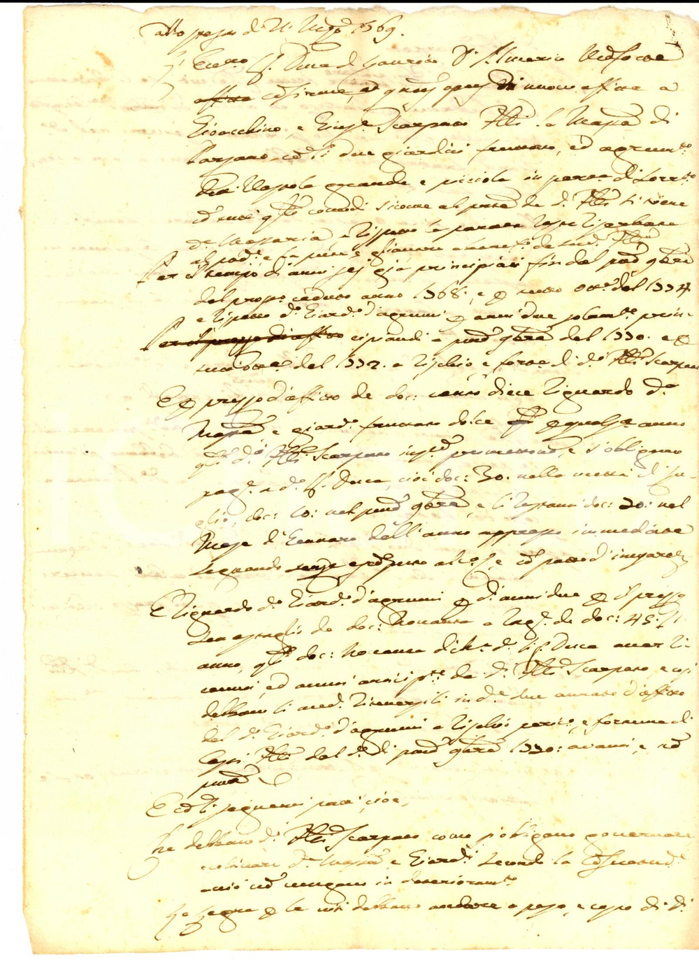 Documento originale, autentico 1769 SORRENTO NA Duca Almerico MONFORTE DI LAURITO rinnova affitto a SCARPATO 1