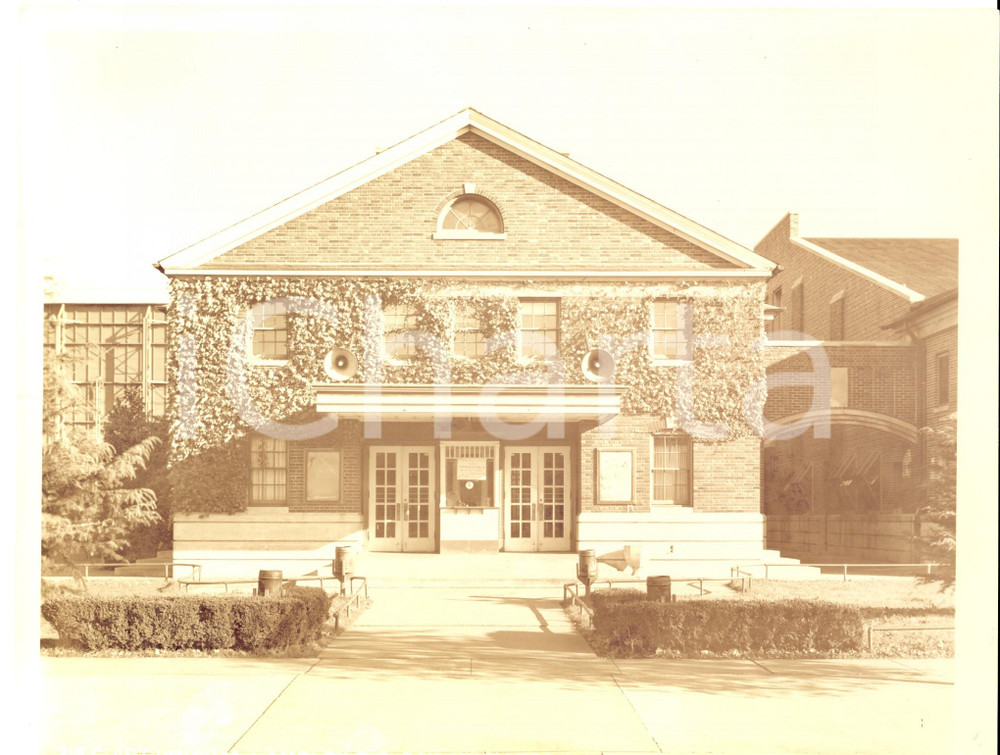 Fotografia d epoca originale 1960 ca LANGLEY FIELD USA Facciata del teatro pubblico Foto 24x18 cm 1