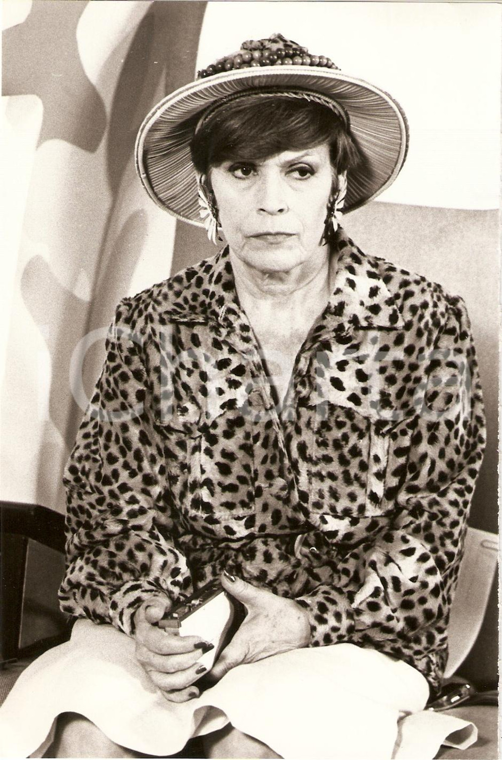Fotografia d epoca originale 1980 ca TEATRO Franca VALERI durante spettacolo Ritratto Fotografia 1