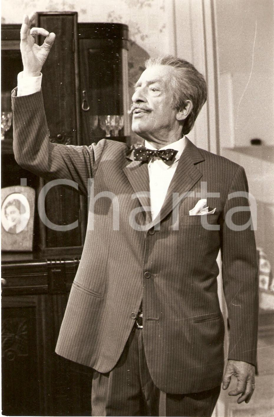 Fotografia d epoca originale 1980 circa TEATRO Nino TARANTO durante spettacolo Ritratto Fotografia 1