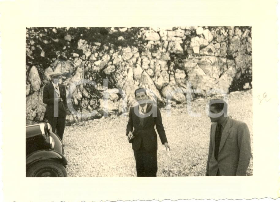 Fotografia d epoca originale 1936 BASSANO DEL GRAPPA Raduno 31Â° Regg.to Artiglieria Tre ufficiali in borghese 1
