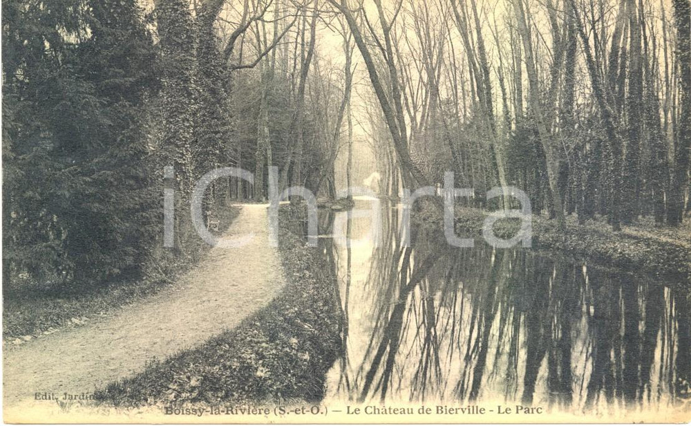 Cartolina originale da collezione 1930 ca BOISSYLARIVIERE F Parco del Castello di BIERVILLE Cartolina FP NV 1