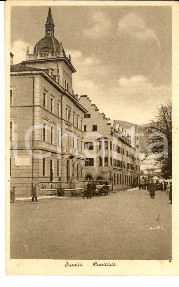 Cartolina originale da collezione 1941 BRUNICO BZ Municipio Cartolina postale ANIMTA FP VG 1