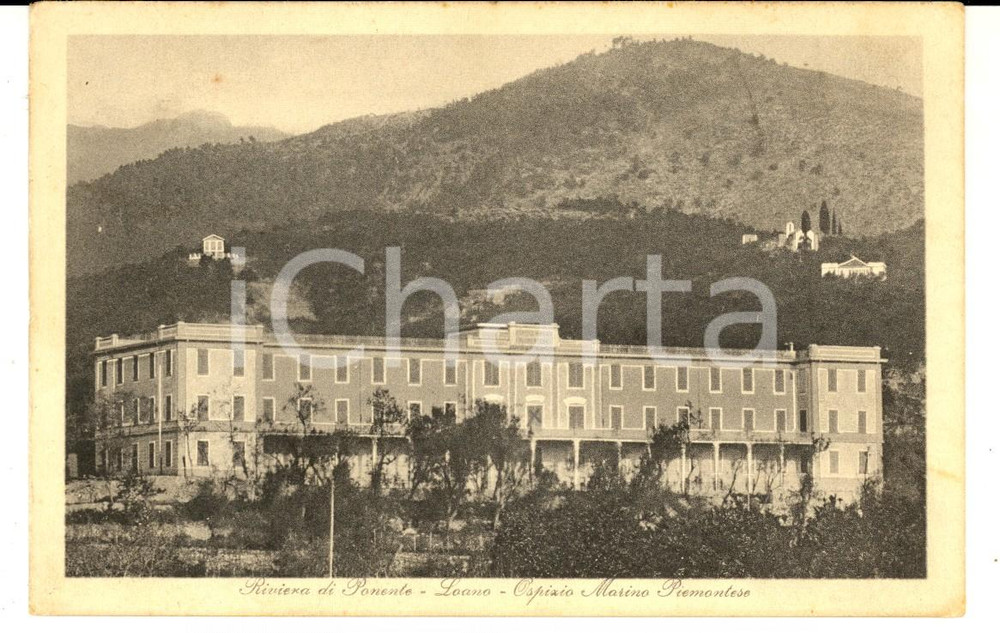 Cartolina originale da collezione 1916 LOANO SV Ospizio Marino Piemontese Cartolina postale VINTAGE FP VG 1