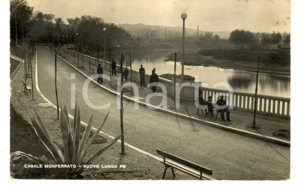 Cartolina originale da collezione 1943 CASALE MONFERRATO AL Nuovo Lungo PO Cartolina ANIMATA FP VG 1