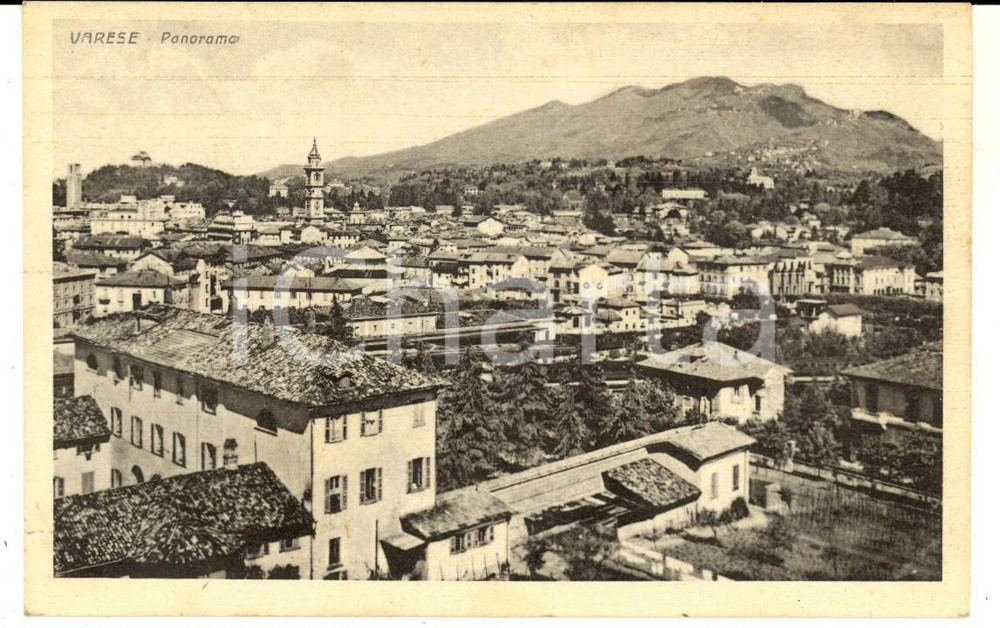 Cartolina originale da collezione 1930 ca VARESE Panorama della cittÃ  Cartolina postale FP NV 1