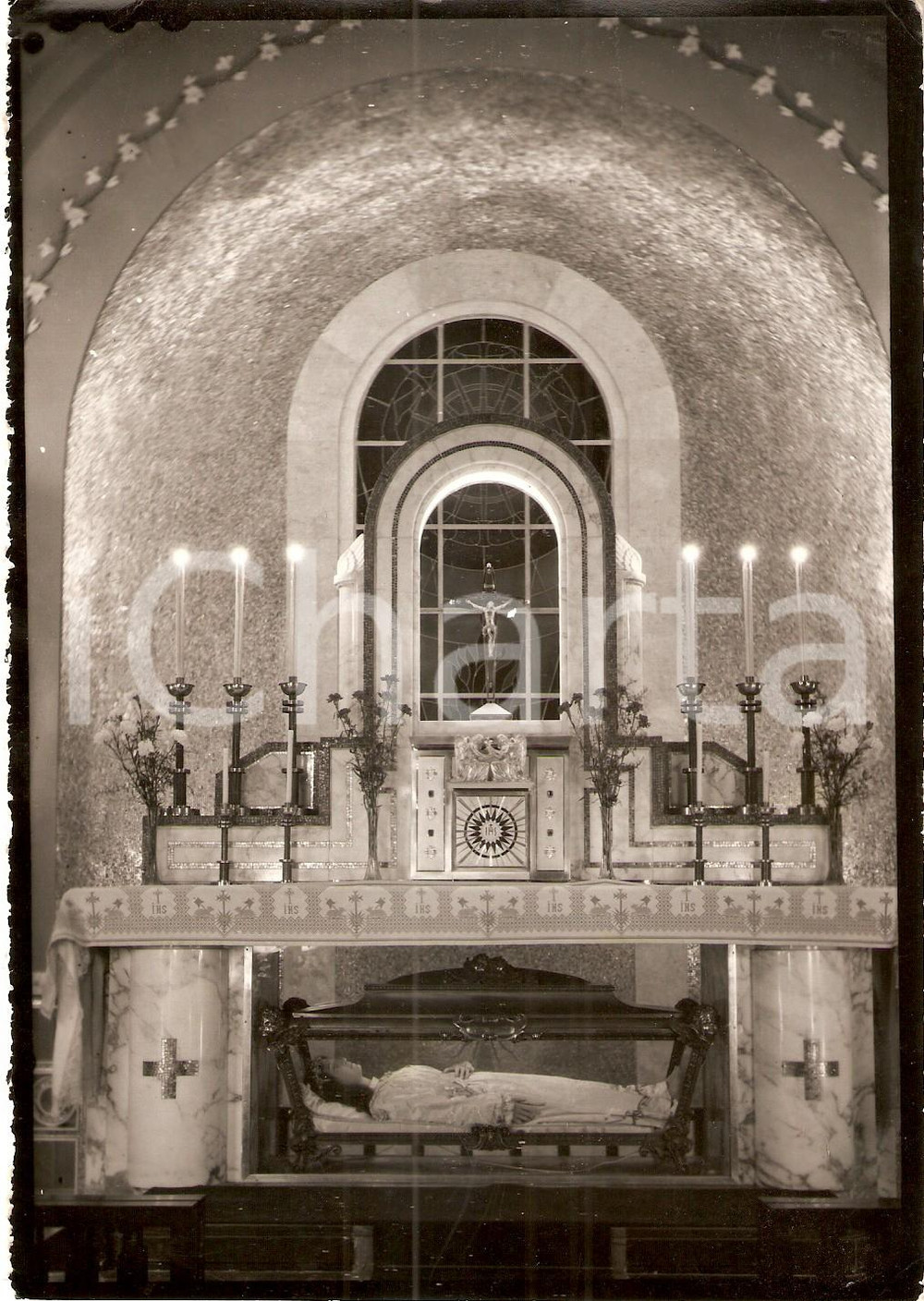Fotografia d epoca originale 1960 ca NETTUNO RM Cappella di SANTA MARIA GORETTI Fotografia 1