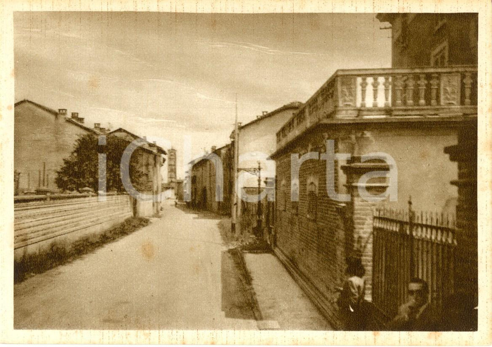 Cartolina originale da collezione 1950 ca PONTESTURA AL Veduta di corso ROMA Cartolina postale ANIMATA FG NV 1