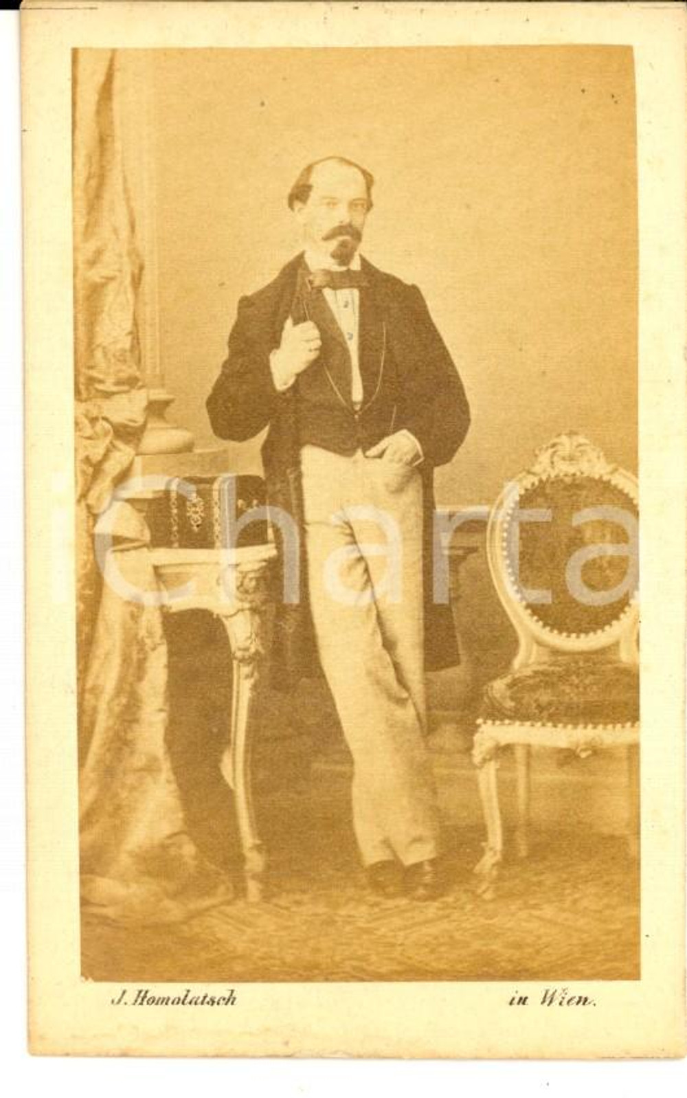 1870 ca WIEN Ritratto di giovane gentiluomo *Fotografia HOMOLATSCH