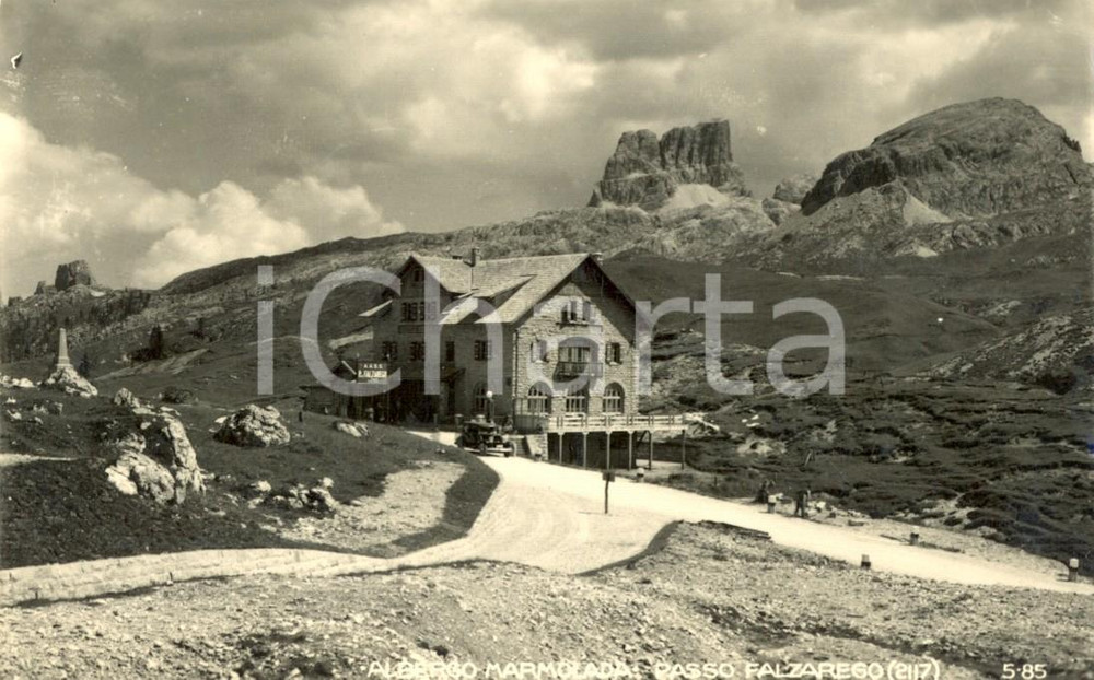 Cartolina originale da collezione 1951 BELLUNO Albergo MARMOLADA al passo FALZAREGO Cartolina FP VG 1