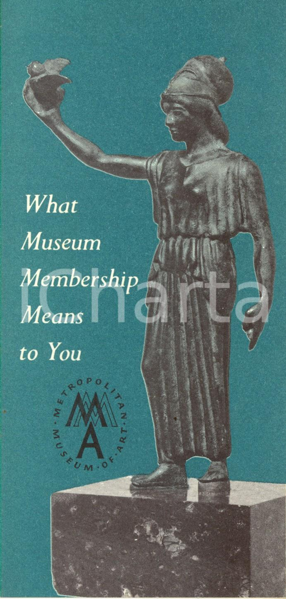 Materiale pubblicitario d’epoca 1954 NEW YORK Metropolitan Museum of Art What membership means to you Opuscolo 1