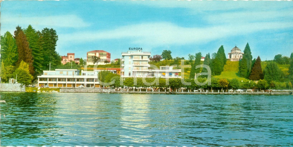 Cartolina originale da collezione 1950 ca ISPRA VA L Hotel EUROPA sul Lago Maggiore Cartolina cm 20 x 10 1