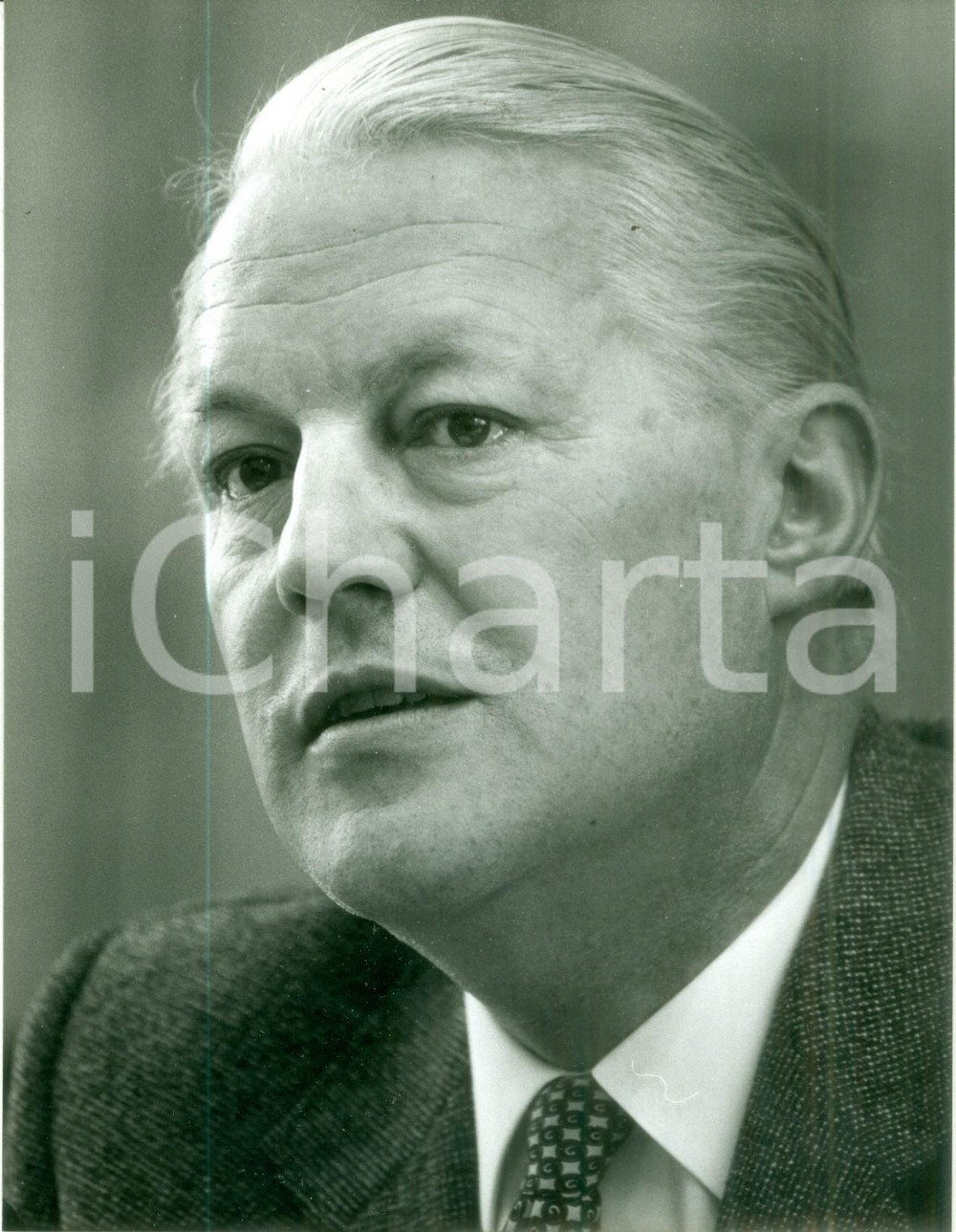 Fotografia d epoca originale 1985 ca BONN DE Gerhard STOLTENBERG Ministro SCHLESWIGHOLSTEIN Fotografia 1