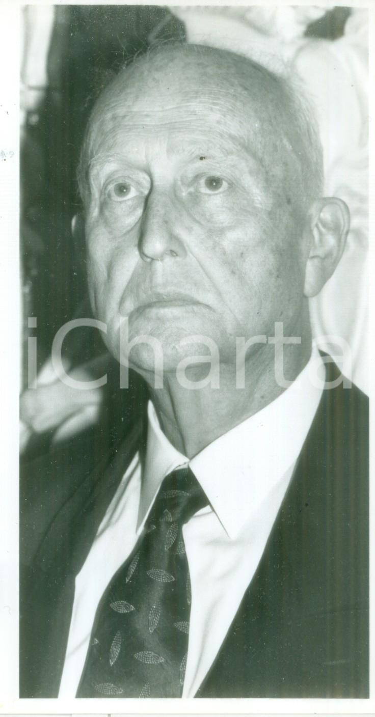 Fotografia d epoca originale 1991 STRASBOURG Politico Pierre PFLIMLIN durante un incontro Fotografia 1