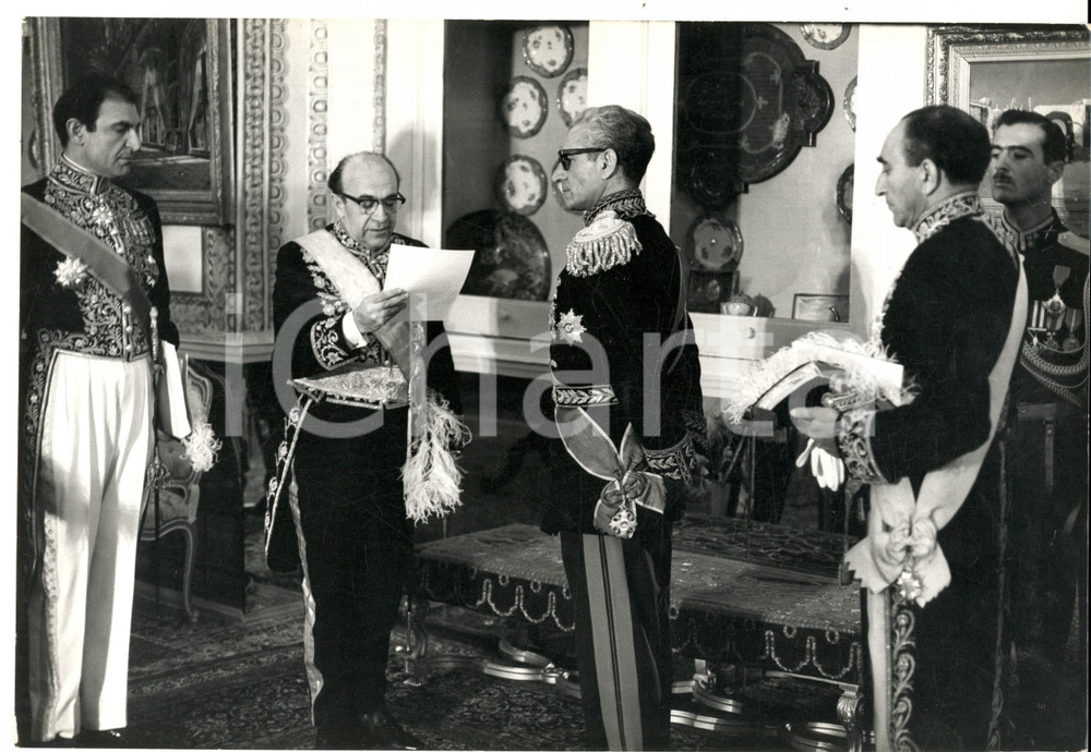 Fotografia d epoca originale 1967 IRAN Shah Mohammed Reza PAHLAVI durante un evento ufficiale Fotografia 1