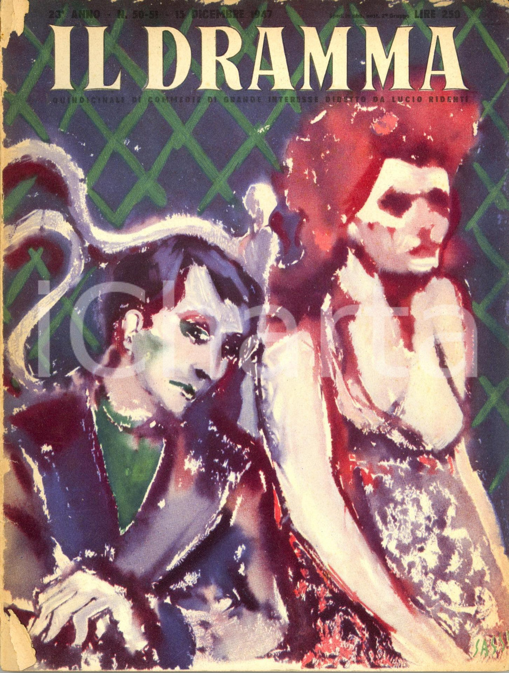 Giornale, rivista storica 1947 IL DRAMMA Jean ANOUILH Franz CSOKOR Noel COWARD Anno XXIII nÂ° 5051 SASSU 1