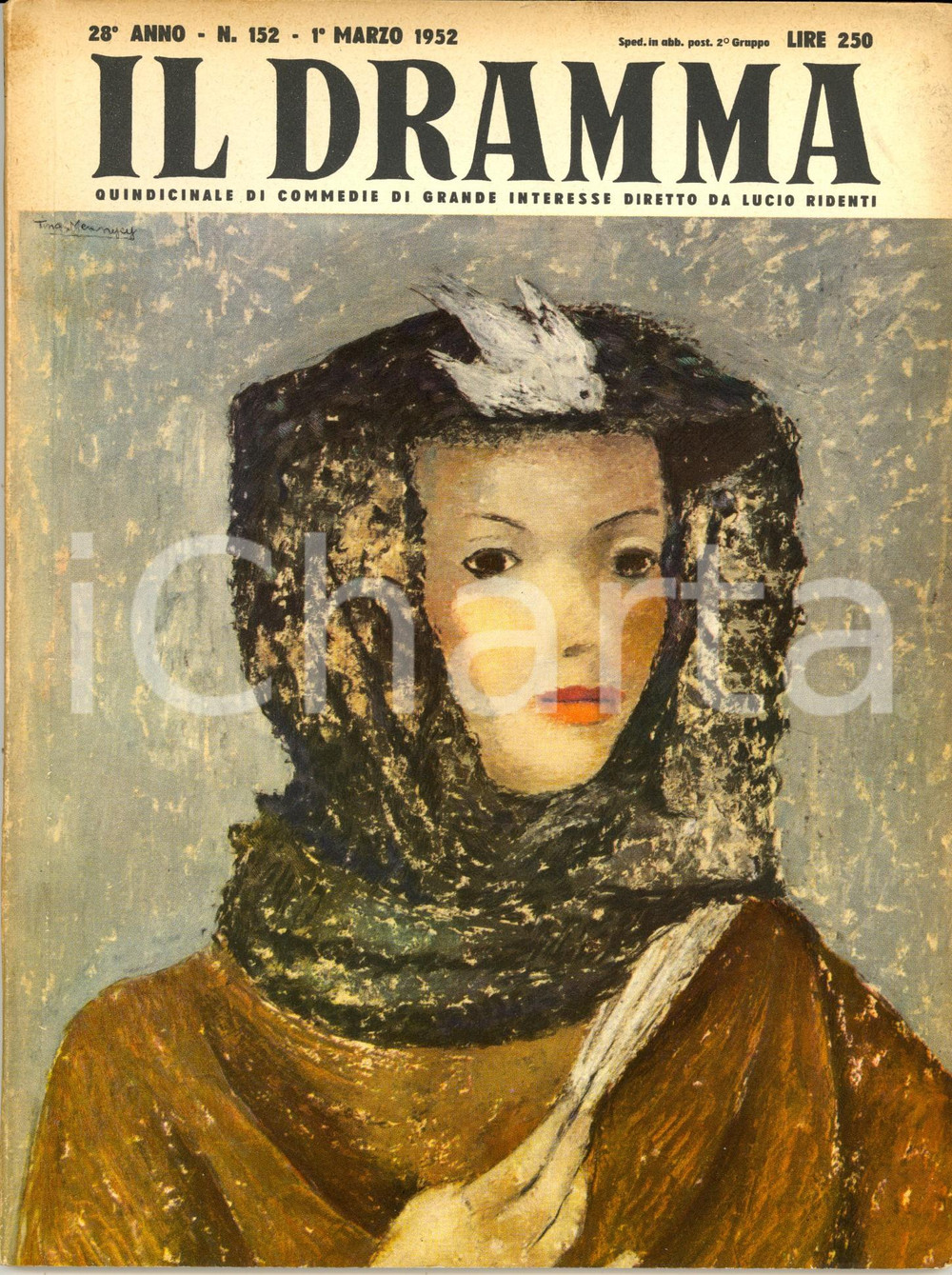 Giornale, rivista storica 1952 IL DRAMMA AndrÃ© JOSSET Primo amore Ill. MENNIEY Rivista Anno XXVIII nÂ° 152 1