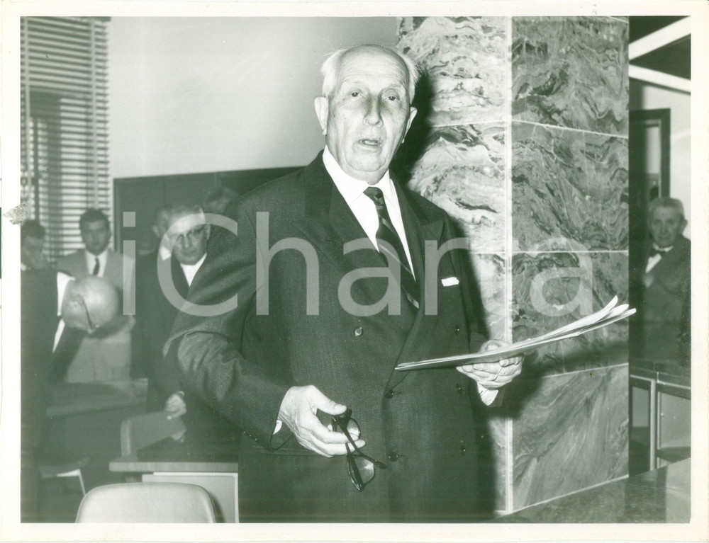Fotografia d epoca originale 1965 MORTARA Direttore a inaugurazione nuova sede Banca Provinciale Lombarda 1