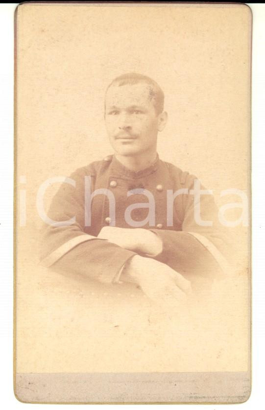 Fotografia d epoca originale 1890 ca ARMEE DE TERRE Portrait de soldat Photo CDV 1