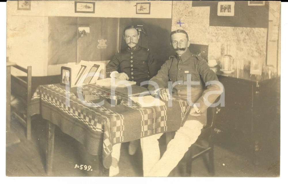 Fotografia d epoca originale 1918 WW1 WEILBURG D Prigionieri di guerra francesi  2Â° reggimento GENIO 1