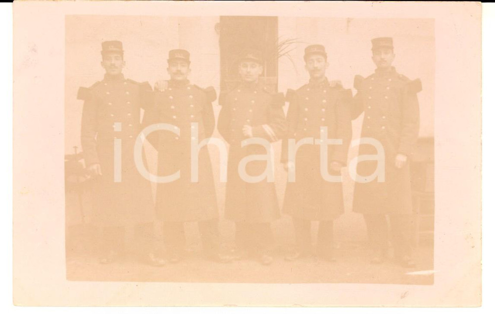 Fotografia d epoca originale 1911 SANCOINS FRANCE Foto di gruppo di giovani ufficiali Fotografia FP 1