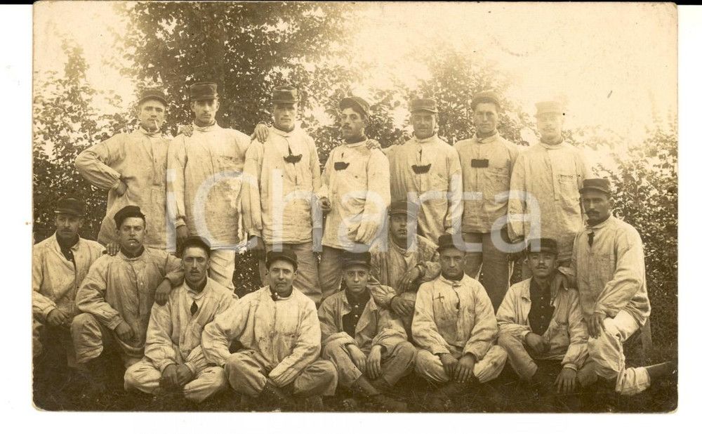Fotografia d epoca originale 1910 LAON FRANCIA Allievi ufficiali in campagna di addestramento Foto FP 1