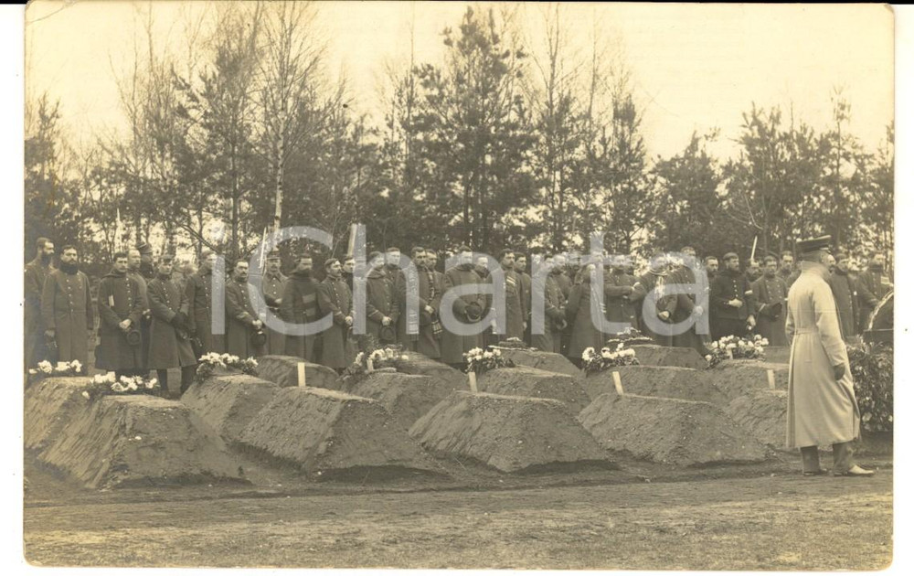 Fotografia d epoca originale 1920 ca FRANCIA Funerali solenni di caduti nella GRANDE GUERRA Foto cartolina 1