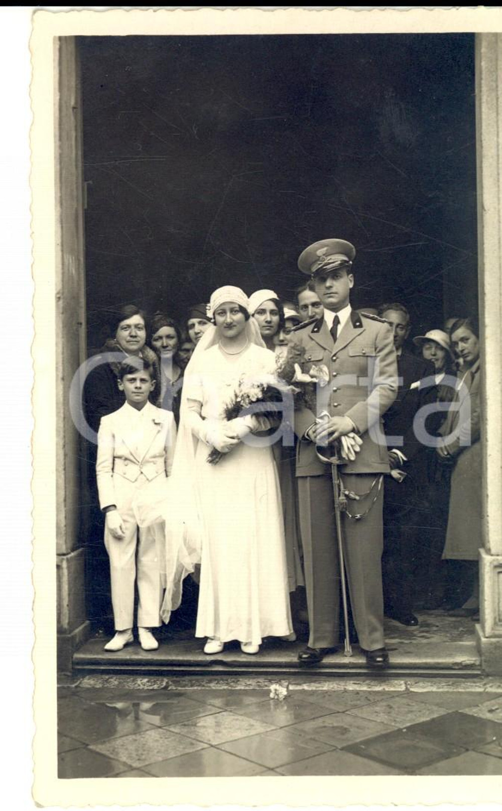 Fotografia d epoca originale 1934 UDINE Anna e Umberto SEBASTIANI nel giorno del matrimonio Foto FP 1