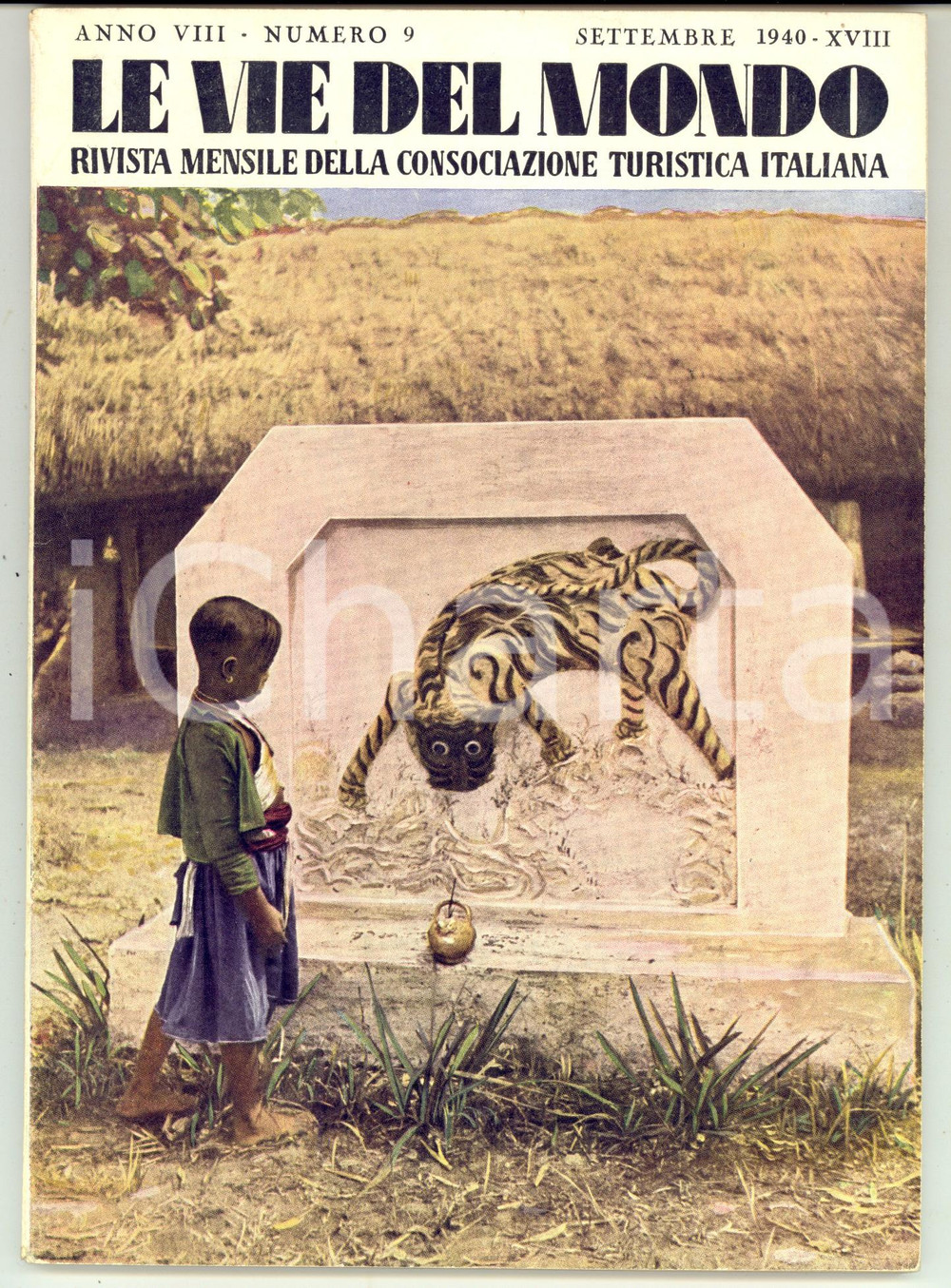 Giornale, rivista storica 1940 LE VIE DEL MONDO TCI Pesca pittoresca in Indocina Rivista anno VIII nÂ° 9 1