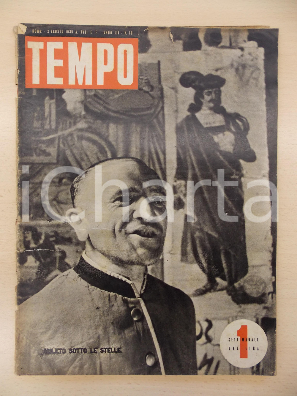 Giornale, rivista storica 1939 TEMPO Amleto sotto le stelle a Milano Rivista ILLUSTRATA Anno III nÂ° 10 1