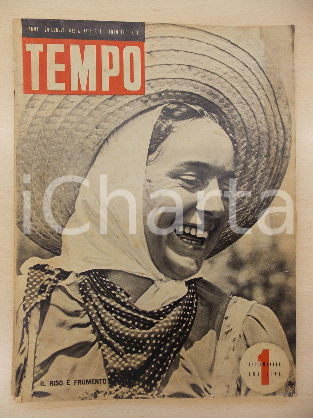 Giornale, rivista storica 1939 TEMPO Incontro CIANO  FRANCO a Barcellona Rivista ILLUSTRATA Anno III nÂ°8 1