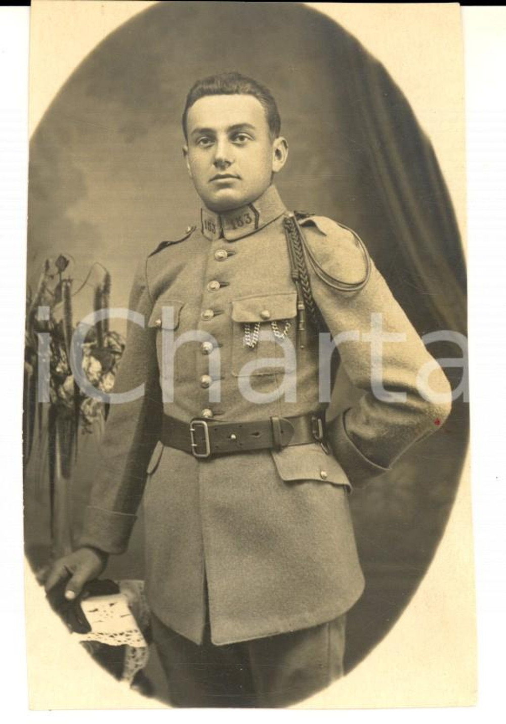 Fotografia d epoca originale 1910 FRANCE Portrait d officier 153e rÃ©giment infanterie Photo carte postale 1