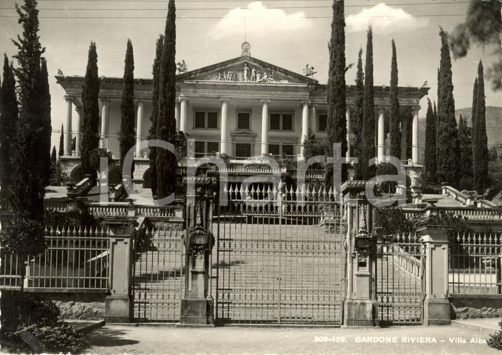 Cartolina originale da collezione 1941 GARDONE RIVIERA BS Veduta dell ingresso di Villa ALBA Cartolina FG NV 1